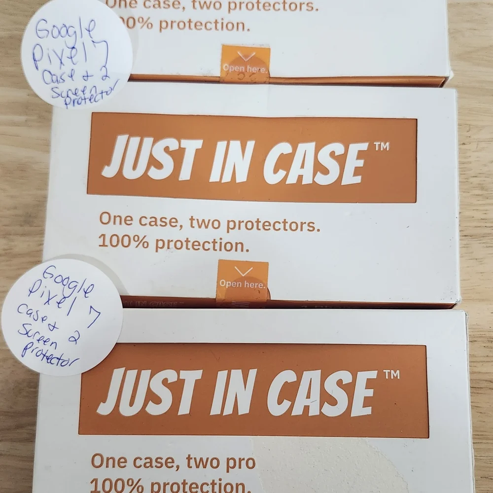 NEW- Google Pixel 7 . 3 Just-In-Case Phone Protector Set. $20
